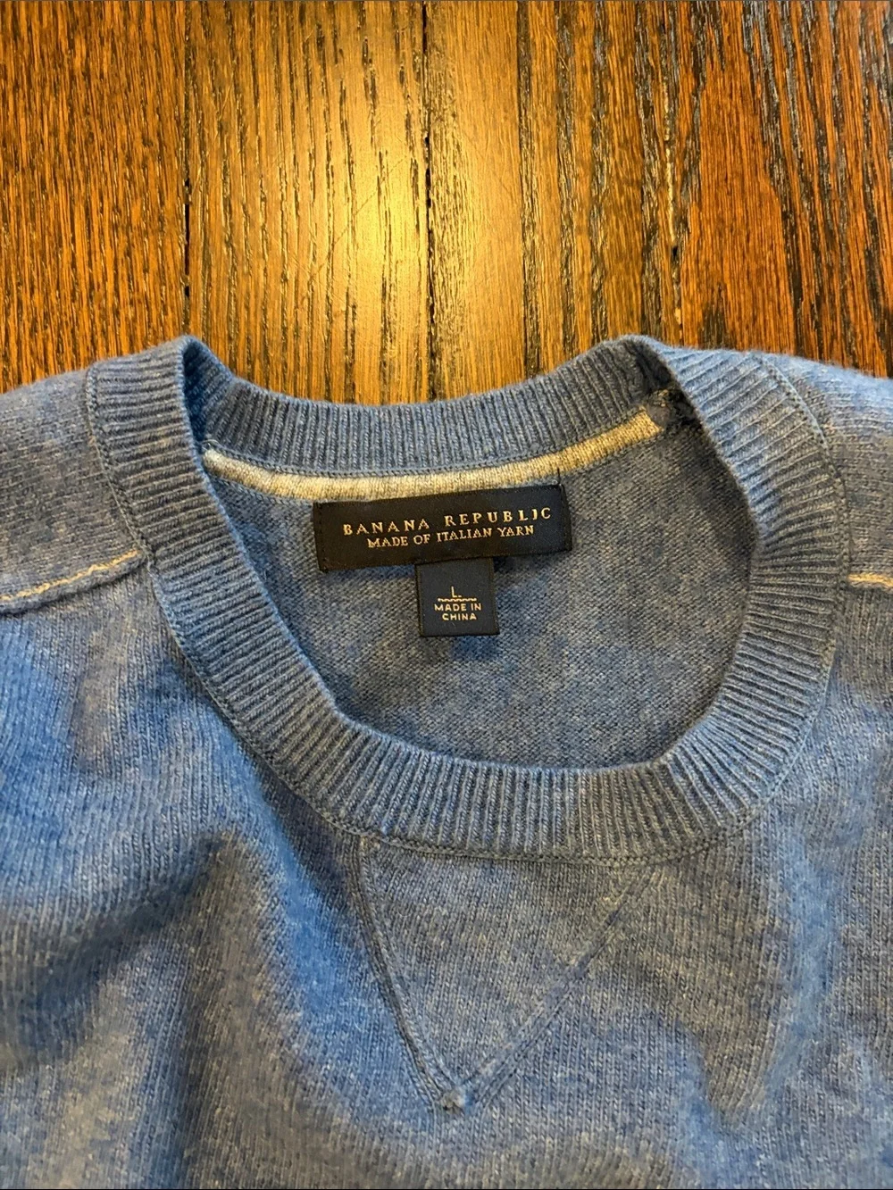 Banana Republic Men's Crewneck Sweater in Light Blue Heather